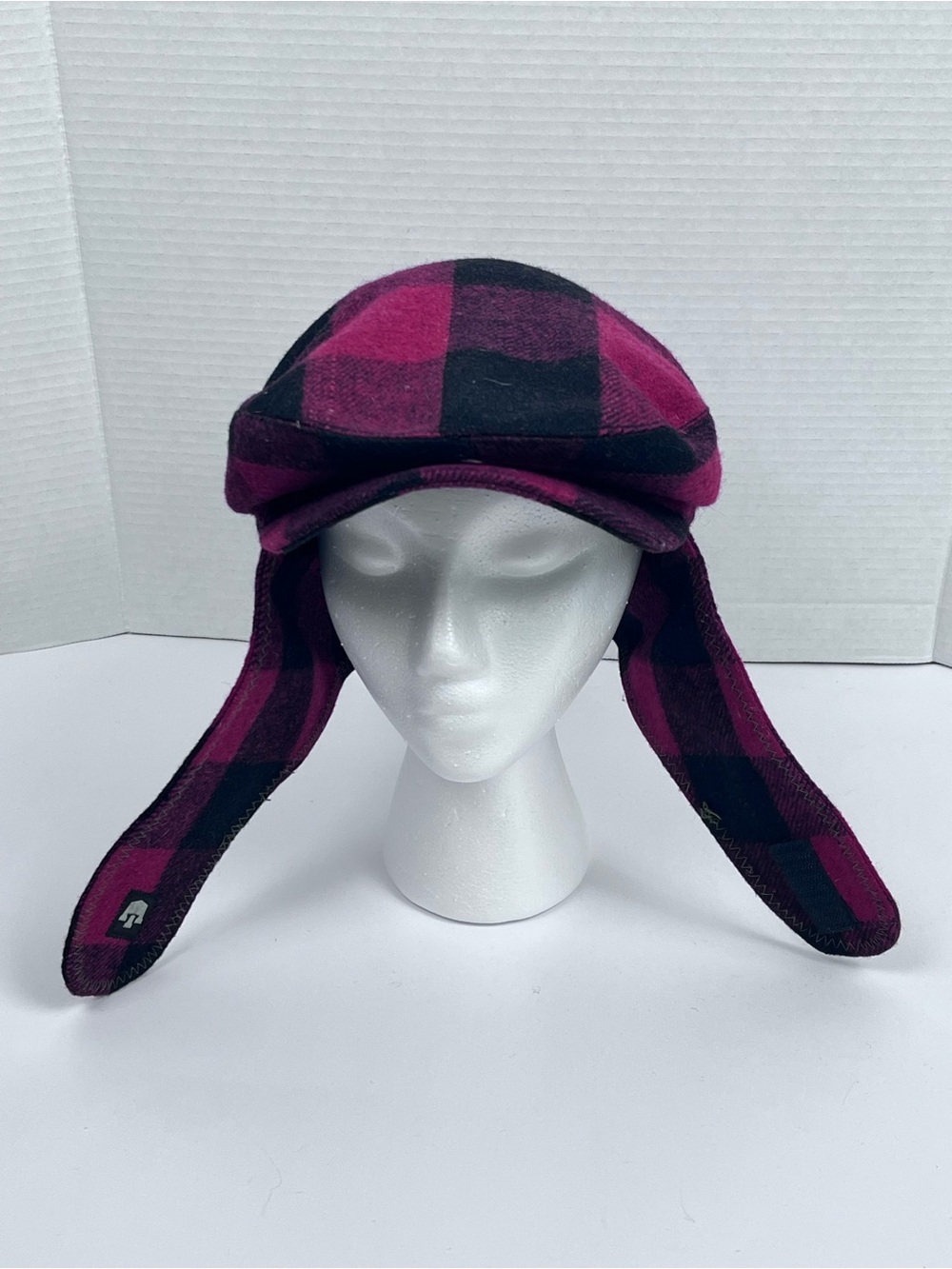 Goorin Bros Men's Buffalo Plaid Wool Blend Trapper Cap with Ear Flaps Size L